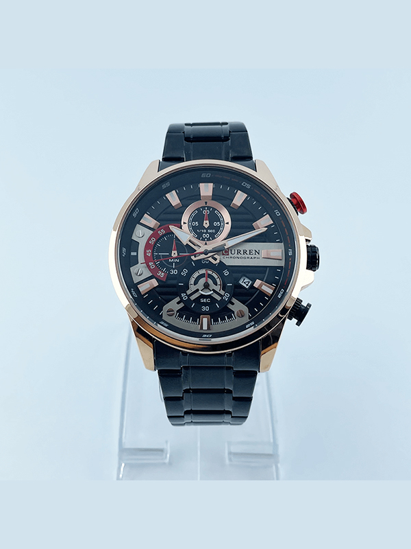 Curren Chronograph Watch — Black